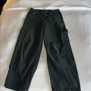 Bershka Olive Green Denim Pants